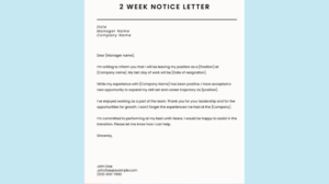How to Write a Two-Week Notice Letter: A Professional Guide